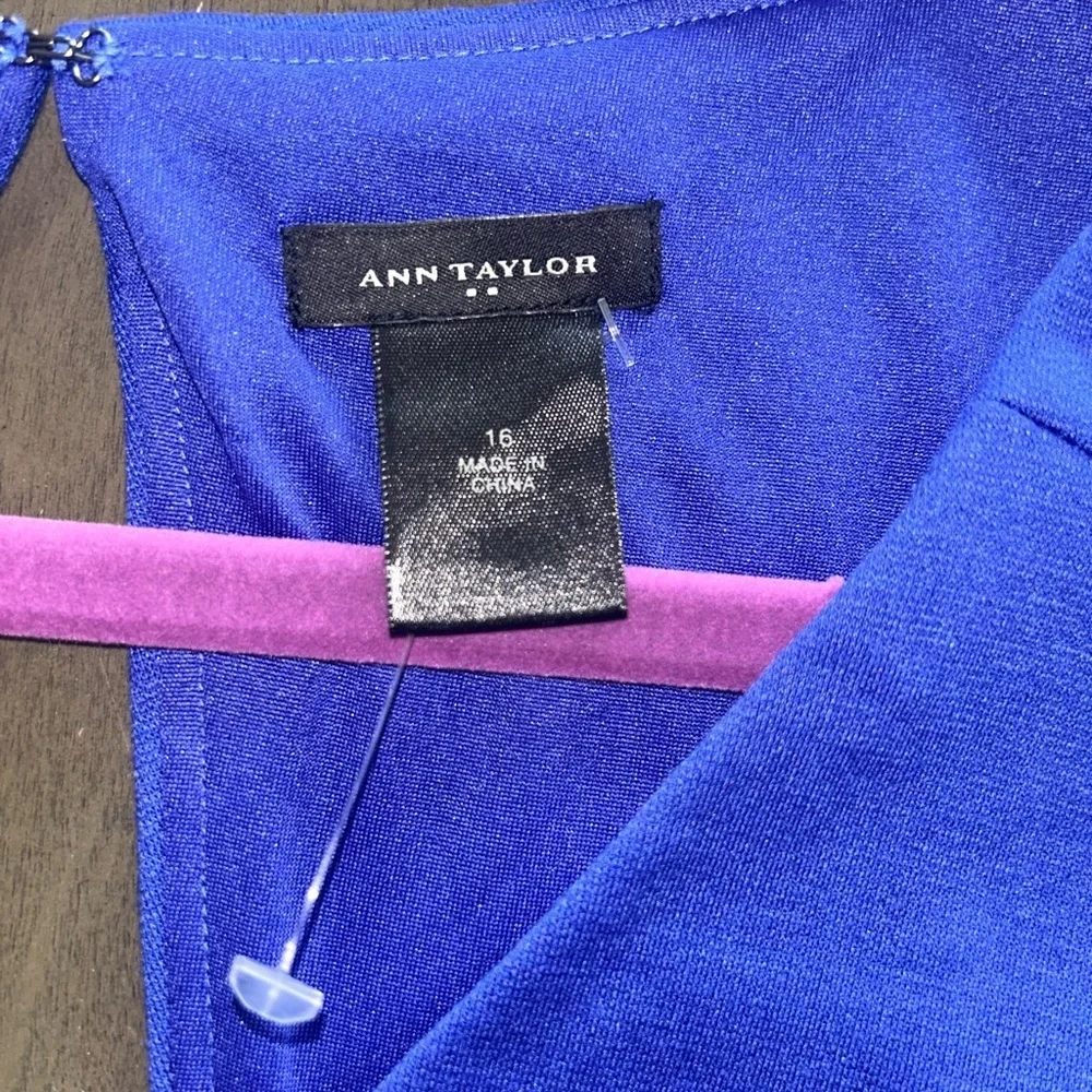 Ann Taylor Blue Sheath Mini Dress Cocktail - Picture 5 of 6
